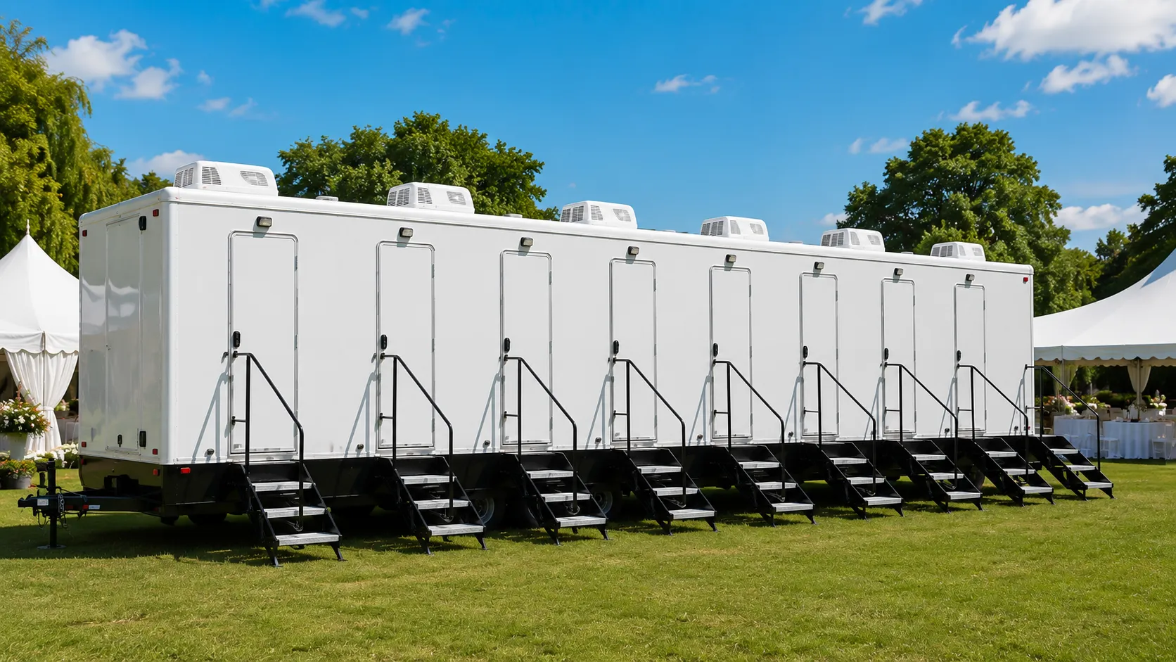 8 Stall Restroom Trailer in Sioux City, IA